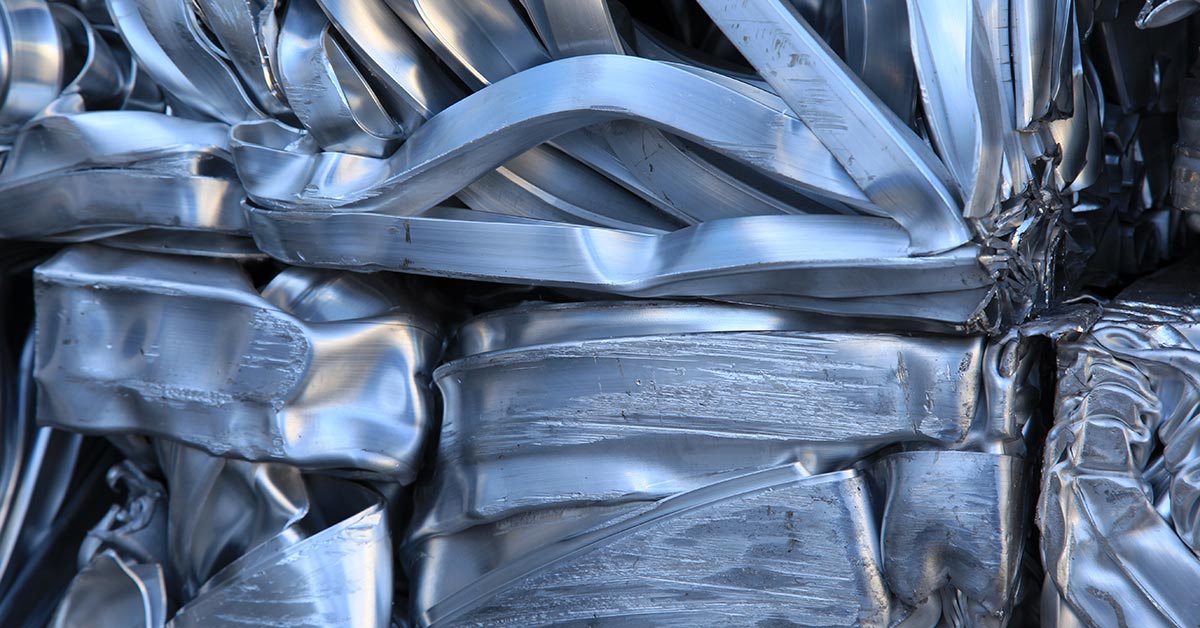 Chatarra de aluminio clasificada para reciclaje y valoración