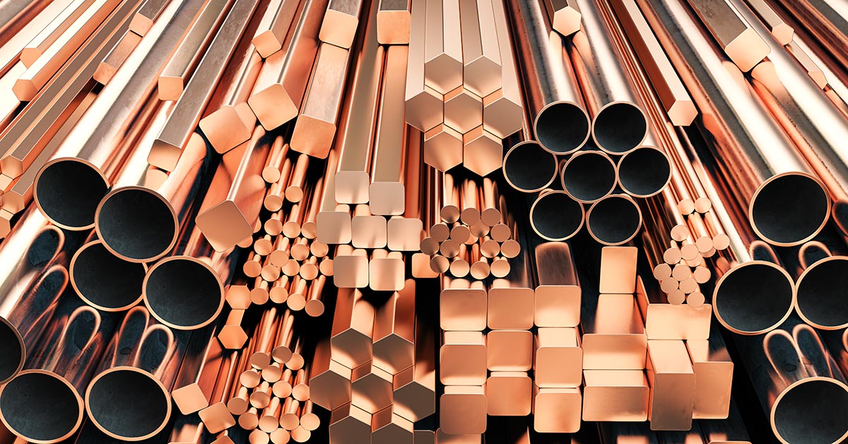 Tipos de cobre y aleaciones de cobre para uso industrial